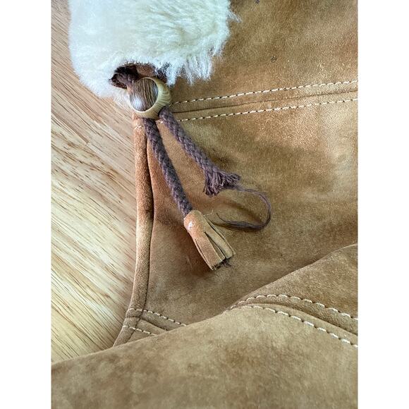 Cushe Cabin Fever Waterproof Boots Womens Tan Suede Faux Fur Lined Size 8 - Picture 6 of 6